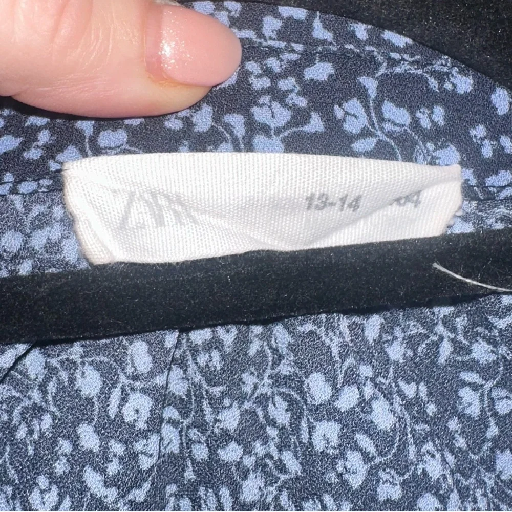 Zara 13-14 Years Old Floral Button-Up‎ Flowy Dress